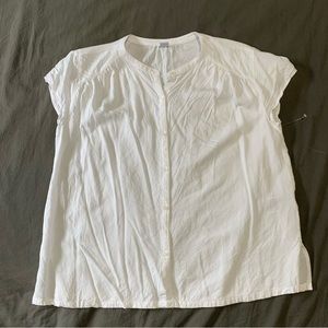 White button up t shirt blouse